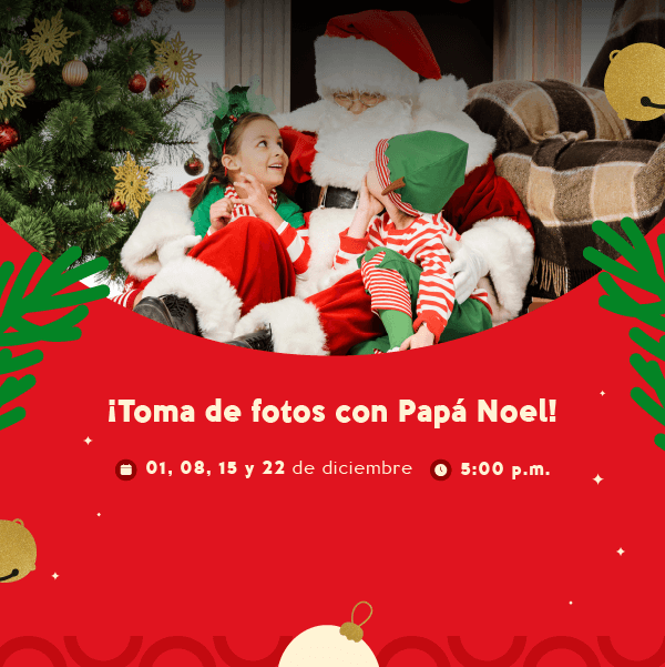 ¡Toma de fotos con Papá Noel!