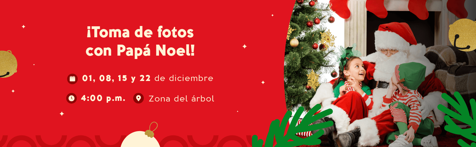 ¡Toma de fotos con Papá Noel!