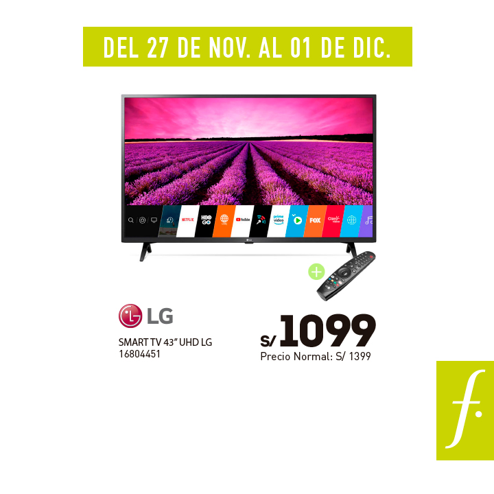 LG Smart TV 43"UHD